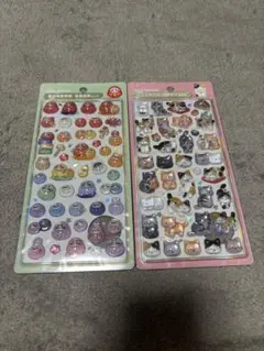 ボンボンドロップシール 和柄 だるま 和猫2枚セット【国内正規品】