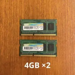 SP DDR3 4GB 1600MHz メモリ　8GB分