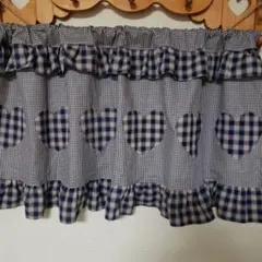 ♡カントリーネイビーカフェカーテン♡雑貨