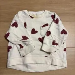 ハート柄長袖トレーナー