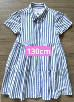 GAP KIDS ストライプ 半袖 シャツワンピース　130cmのサムネイル