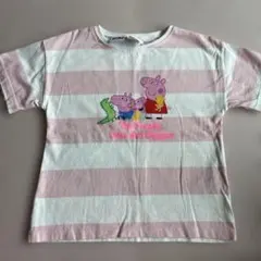 ZARA Peppa Pig ボーダー Tシャツ 110cmのサムネイル