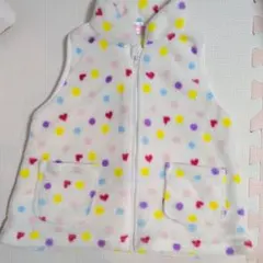 フリーススリーパー 110cm カラフル水玉