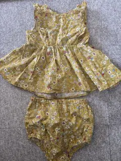 【期間限定値下げ中】花柄 セットアップ ベビー服 イエローのサムネイル