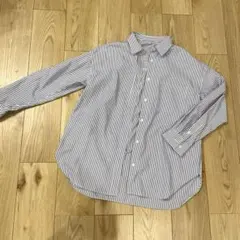 GU ジーユー　ストライプオーバーサイズシャツ 長袖　M