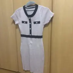 くすみカラー ピンク 半袖ミニワンピース キャバドレス