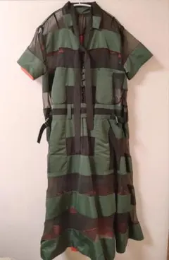 ★値下げ★新品★未使用★タグ付き★ナゴンスタンス　長袖ワンピマルチカラー　M ☆新品☆未使用☆タグ付き☆ナゴンスタンス 長袖ワンピマルチカラー M