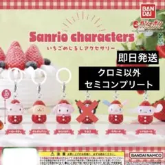 【未開封】サンリオ いちごめじるしアクセサリー ガチャ セミコンプ クロミ×