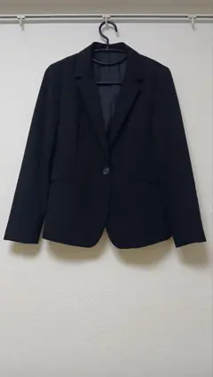 洗える テーラード ジャケット 黒 ストレッチ しわになりにくい ＵＶカットのサムネイル