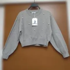 efforia エフォーリア　 ビジュー　ニット　プルオーバー サイズM