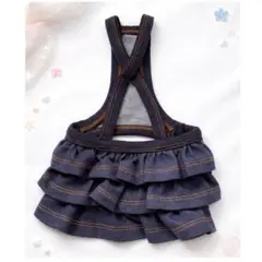 ZOOBICO　フリルスカート　サロペット　デニム風　M