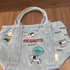 ルートートPEANUTS デニムトートバッグ スヌーピー 刺繍のサムネイル
