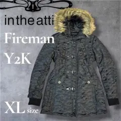 in the attic ファイヤーマン　Y2K カモフラ モッズコート XL