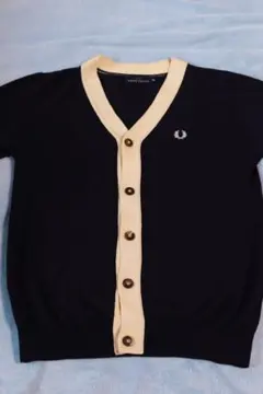 フレッドペリー　ウールカーディガン　ネイビー　Мサイズ