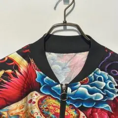 SHEIN シーイン スカル 花柄 総柄 ボンバージャケットのサムネイル