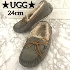 大人気❗️UGGモカシン アンスレー Ansleyグレー (24cm) スリッポン