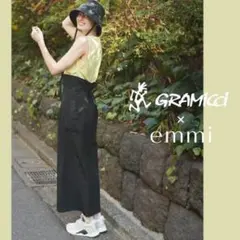GRAMICCI×emmi ハイウエスト ジャンパスカート　ブラックのサムネイル