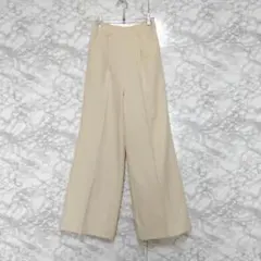 ナノユニバース スラックスパンツ ワイドパンツ タック入り 36
