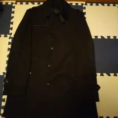 ブラックトレンチコート ダブルブレスト