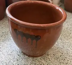 訳あり。ダークブラウン 睡蓮鉢 。メダカ鉢 。水辺のビオトープ。 高さ63センチ 陶器ダークブラウン 睡蓮鉢 。メダカ鉢 。金魚水辺のビオトープ水鉢 約