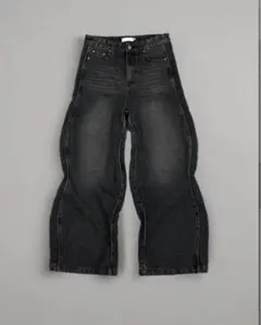 Chikashitsu +side wave design denimpantsのサムネイル