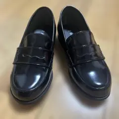 新品未使用☆コムサイズム　黒　ベーシック　ローファー19㎝