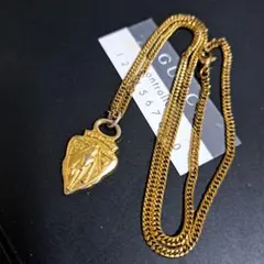 GUCCI オールドグッチ クレスト チャーム ネックレス ステンレス