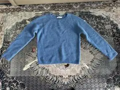MAXMARA 青いニットセーター 長袖 100%カシミヤ