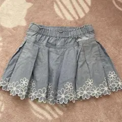 値下げ　メゾピアノ 花柄刺繍 キュロットスカート　110cm