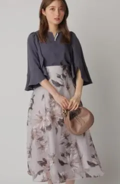Apuweiser-riche 大花オパールプリントスカートのサムネイル