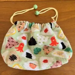 ★美品★ オムスビコロリン　マチ付巾着