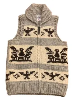 Kanata カナタ カウチンベスト カナダ製 くるみボタン ブラウン系 楽天市場】Kanata カウチンセーター（カウチンベスト）｜カナタ