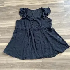 黒 フリル付きチュニック Mサイズ