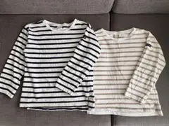 【プティマイン】ボーダー長袖Tシャツ 2枚セット