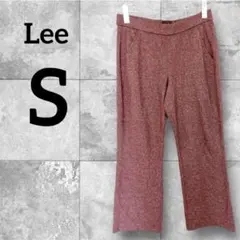 Lee 【S】赤 ワイドレッグ カジュアルパンツ ストレッチ