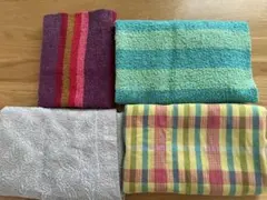 【まとめ売り4枚セット】古バスタオル★破れあり★GIVENCHYなど