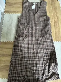 Samansa Mos2 blue チェックジャンスカ