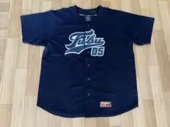 フブFUBU ネイビー 半袖ベイスボールシャツ 番号05