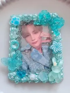 【039】ホイップデコ トレカケースデコ 硬質カードケース B8 水色 ブルー