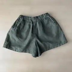オリーブグリーン キュロットパンツ　ショートパンツ　ハーフパンツ　130