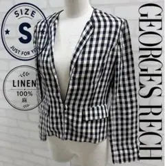 ★美品★ GEORGES RECH ギンガムチェック リネン100% ジャケットのサムネイル