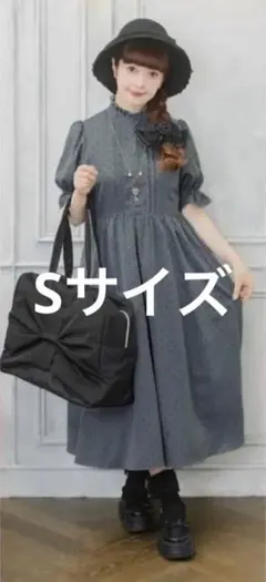 しまむら ドット柄ワンピース　しまみさ