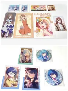 花里みのり　桐谷遥　日野森雫　カード類　缶バッジ