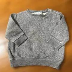 アニエス・ベー　グレー トレーナー ボタン付き　2T