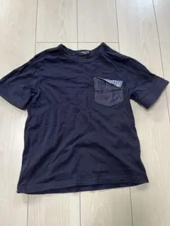 COMME CA ISM ネイビー Tシャツ 130A