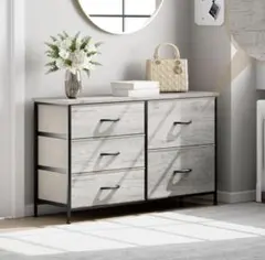 チェスト 収納ケース 収納ボックス 衣類収納 幅広タイプ 木製天板付き 3段5杯