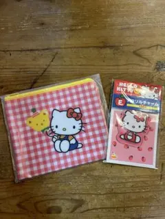 ■キティ　ハッピー　くじ　D賞　E賞　キーホルダー　ポーチ　セット