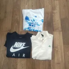 【まとめ売り】NikeとAdidas Tシャツ・ポロシャツ3点セットLサイズ