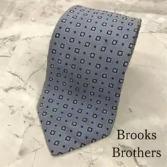 ブルックスブラザーズ　ネクタイ　水色　小紋柄　絹【n1979】