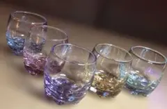カメイ カラフル ぐい呑み ミニグラス 5個セット